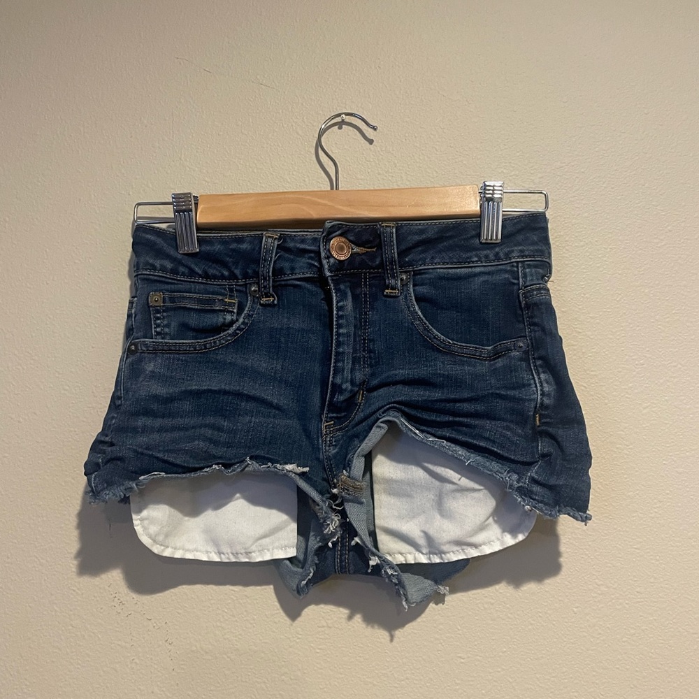 American Eagle Super stretch Hi Rise Jean shorts